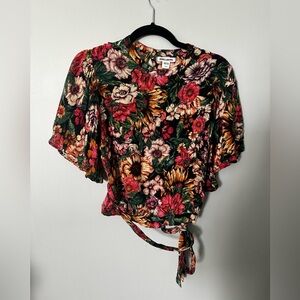 Billabong crop floral top - M